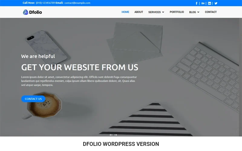 Dfolio is a modern and flexible Elementor WordPress theme. This theme is suited for corporate