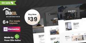 Transform your website with Diaco – the sleek and modern Architecture  Interior Design Elementor WordPress theme