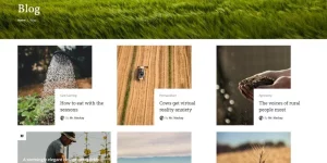 Fresh and modern theme for farmers