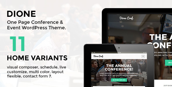 Discover the Dione Conference Event WordPress Theme for flawless