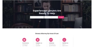 dLawyers is a beautiful lawyer directory WordPress theme for legal