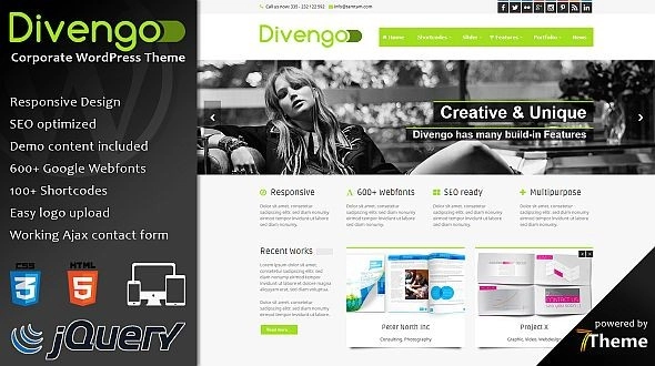 Divengo is a premium WordPress Theme