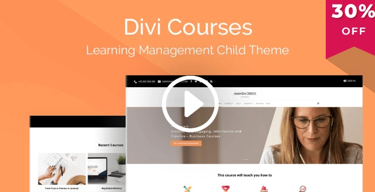 The Divi Courses child theme makes it easy for your students to engage with your content utilizing a customized login experience