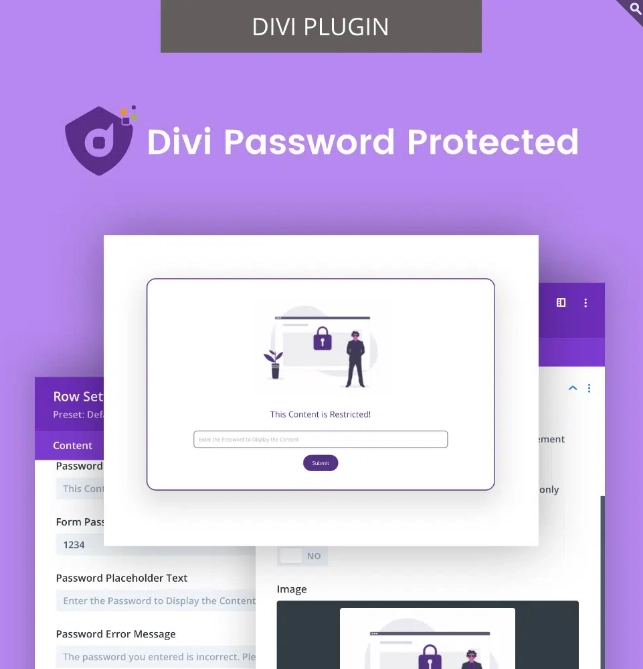 Divi Password Protected is the easiest (and most elegant) way to password protect content in Divi! Simply activate the plugin and enable the password protected mode on any Divi section