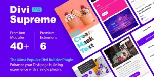 Divi Supreme enhances the experience and features found on Divi and extend with 41 and counting custom Divi creative modules and 5 Divi extensions to help you build amazing websites.