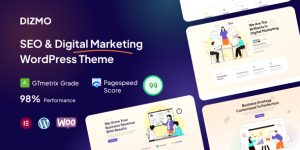 Dizmo is a SEO  Digital Marketing WordPress theme. Built with Elementor page builder