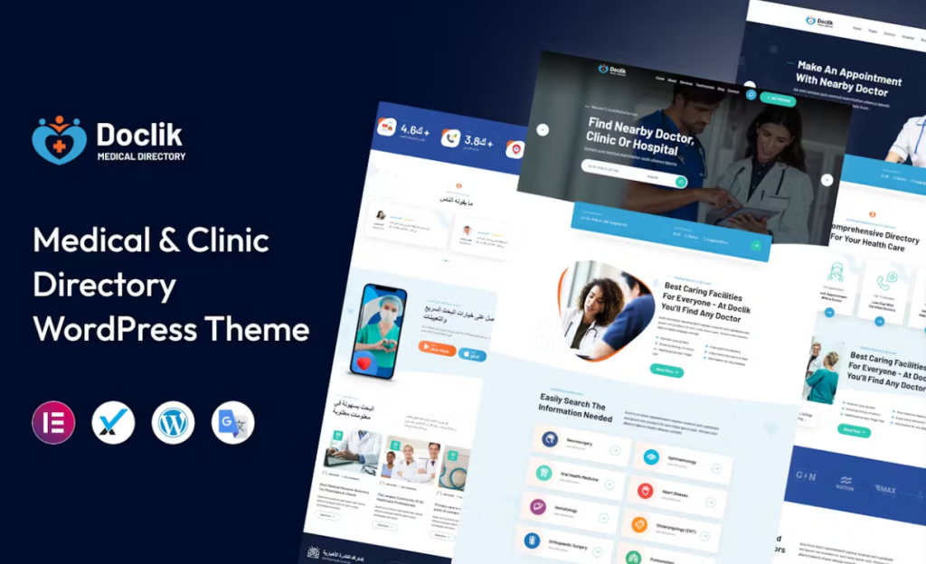 Discover Doclik – the ultimate Medical Directory WordPress Theme! With advanced search filters