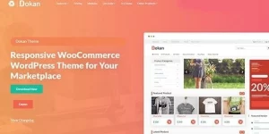 Dokan is a powerful WordPress responsive theme which is fully compatible with Woocommerce. This means that this theme does not require Dokan Multivendor Plugin to become functional