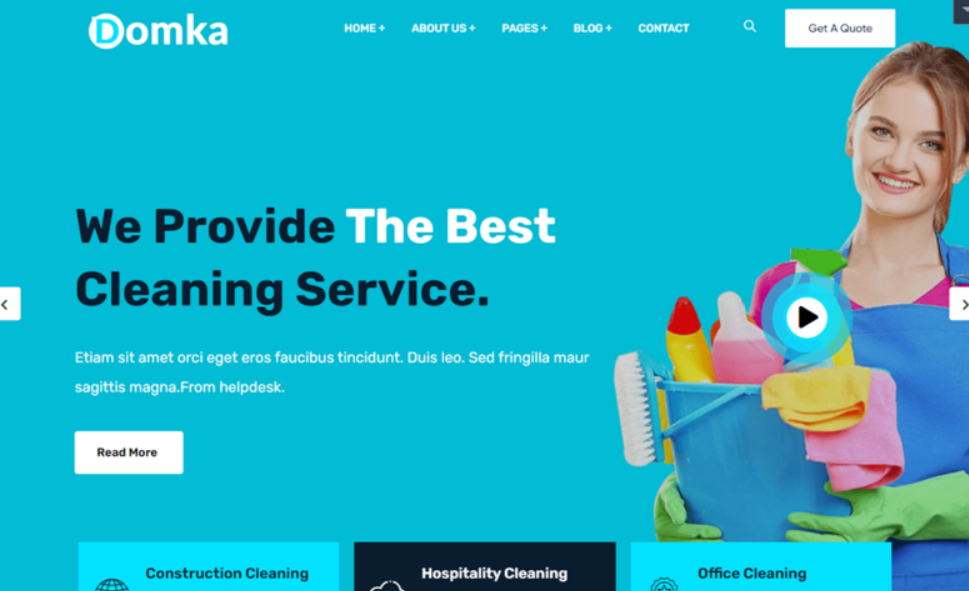 Discover Domka – the ultimate Cleaning Company and Services WordPress Theme! With stunning designs