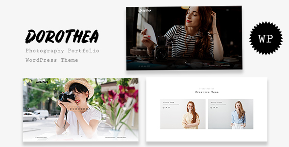 Showcase your stunning photography portfolio with Dorothea. Get it free on Bevaultx and elevate your art with a sleek