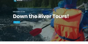 Down the River is a great theme for websites dedicated to rafting