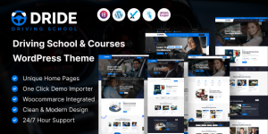 Boost your driving school's online presence with Dride. Sleek design