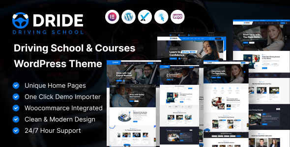 Boost your driving school's online presence with Dride. Sleek design