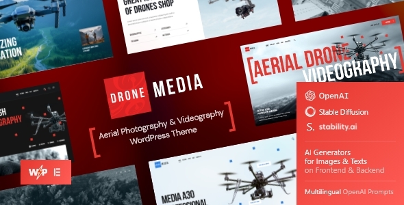 Elevate your aerial photography site with the Drone Media WordPress theme. Join Bevaultx for premium downloads