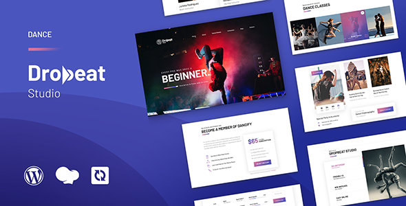 Elevate your dance studio site with Dropbeat – stunning design