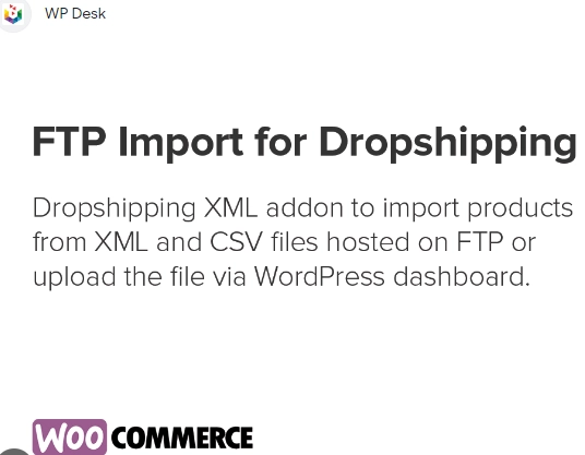 Add-on for Dropshipping XML WooCommerce for uploading your product feed via FTP link or directly from your computer.