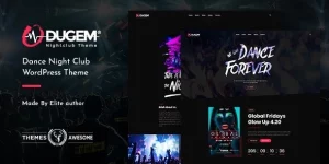 Create stunning night club and music event websites with Dugem. Easy drag-and-drop builder