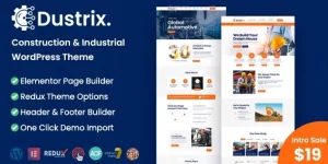 Dustrix is a 100% Responsive and Retina Ready WordPress Theme suitable for all types of Construction