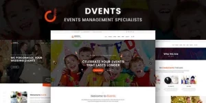 DVENTS is a Modern and Clean WordPress Theme for Events Management Companies and Agencies. This design suits any type of Events like Weddings