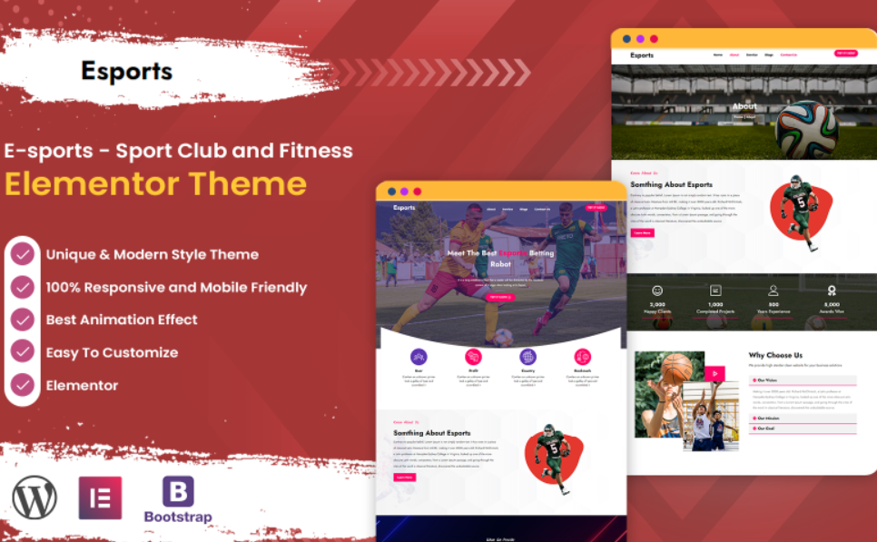 Elevate your gaming community with the E-sports - Sport Club and Fitness WordPress Theme! Featuring customizable layouts