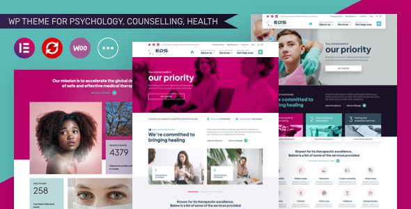 Enhance your mental health services with the EDS WordPress Theme for Psychology. Boost your online presence with fast