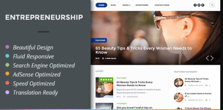 Unlock your entrepreneurial potential with the Entrepreneurship Magazine WordPress Theme! Featuring stunning layouts