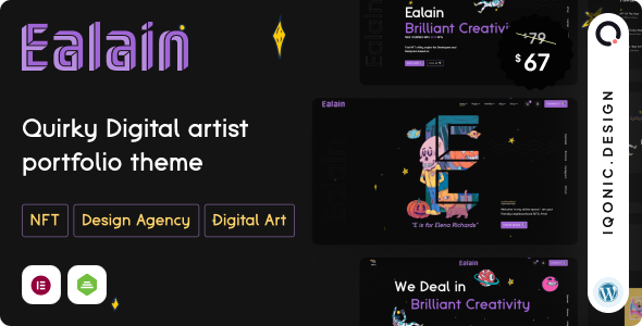 Unlock your NFT potential with Ealain! Mint NFTs  showcase your art on WordPress effortlessly. Get it on ThemeForest and join the NFT revolution today.