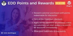 The Points and Rewards extension allows you to reward your customers for purchases and other actions with points that can be redeemed for discounts on future purchases. The number of points awarded per purchase can be configured globally