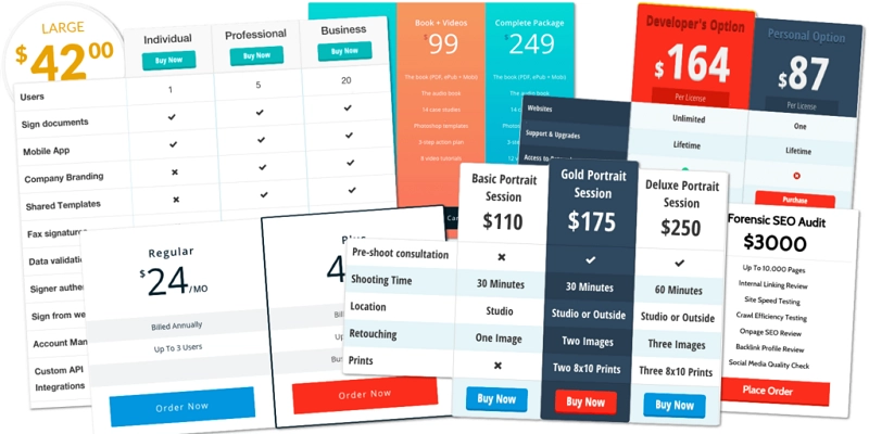 The design of your pricing page has a huge impact on your online sales. Easy Pricing Tables is the most popular WordPress pricing table plugin to quickly add a pricing table to your website. Create a gorgeous pricing table that sells