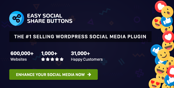 Enhance social sharing on your WordPress site with Easy Social Share Buttons. Available on platforms like Bevaultx