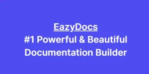 EazyDocs WordPress pluginn assist you in quickly and easily creating great looking documentation for your products. You get all the power of WordPress to create/add new docs