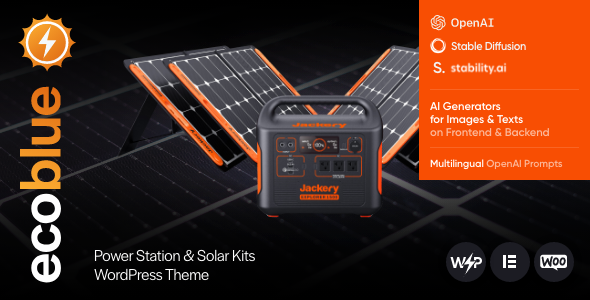 Discover the EcoBlue Power Station Solar Kits WordPress Theme on ThemeForest. Perfect for green energy websites