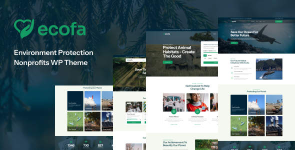 EcoFa - The ultimate WordPress theme for environment protection nonprofits. Boost visibility