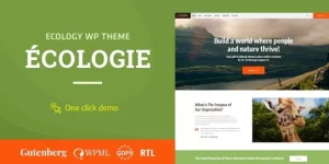 Create  manage eco-friendly sites with the Ecology WordPress Theme. Perfect for NGOs  nonprofits