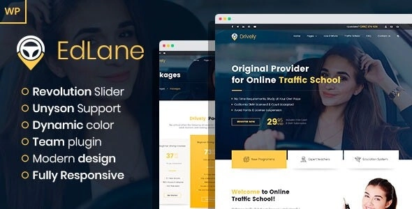 Discover EdLane – the ultimate Driving School WordPress theme