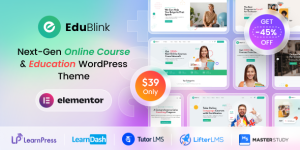 Create a professional e-learning platform with EduBlink. Fully customizable and SEO optimized