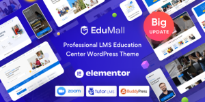 Create an engaging e-learning website with EduMall LMS Education WordPress Theme. Subscribe to Bevaultx for premium