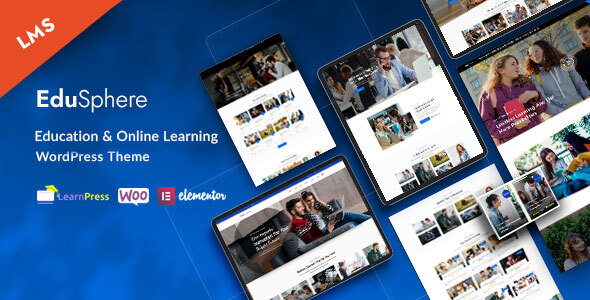 Create a stellar online learning platform with Edusphere - Education  Online Learning WordPress Theme. Fully customizable