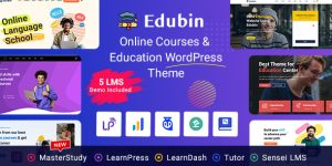 Jumpstart your education website with Edubin! Fully customizable