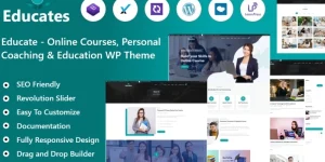 Educate is the best WordPress theme that can get installed with just one click. It is suitable for online learning