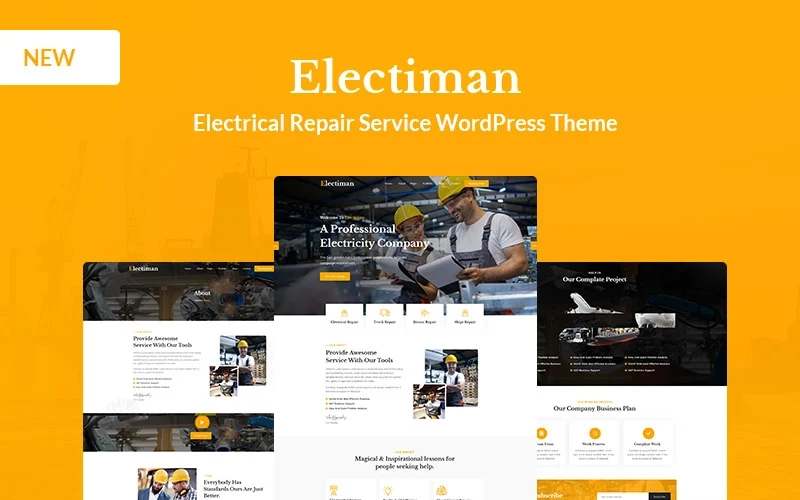 Electiman is an electricity service WordPress theme. The theme is modern