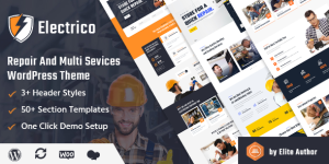 Elevate your business website with Electrico - ideal for electricians