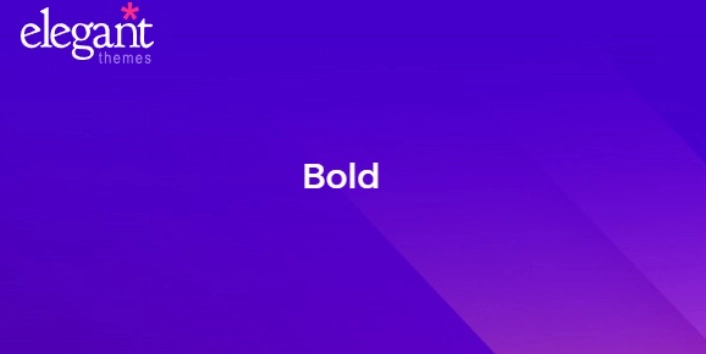 Discover Elegant Themes Bold