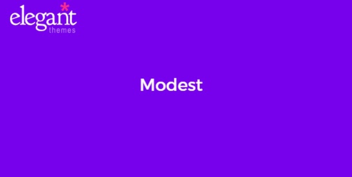 Discover Elegant Themes Modest