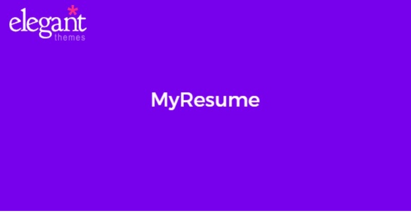 Elevate your online presence with Elegant Themes MyResume! This sleek