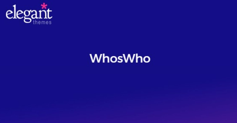 Discover Elegant Themes WhosWho