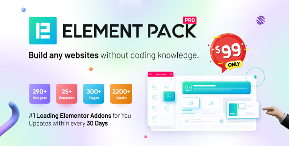 Unlock 185+ premium widgets for Elementor with the Element Pack plugin. Enhance your WordPress site today with Bevaultx’s exclusive tools!