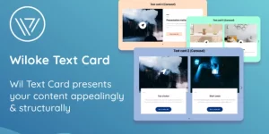 Wil Text Card Addon – No more boring content block Wil Text Card is a plug-in for your website that allows you to create content block templates easily