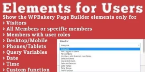 Unlock the power of WPBakery Page Builder with Elements for Users! Tailor your content visibility based on user roles