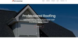 A clean style of the Elite Roofing Company WordPress Theme imparts a professional and reliable presentation of construction and industrial websites. It fits construction company